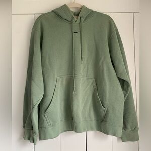 Vintage Y2K Nike Center Swoosh Hoodie Gray‎ Green Sage Size Large
